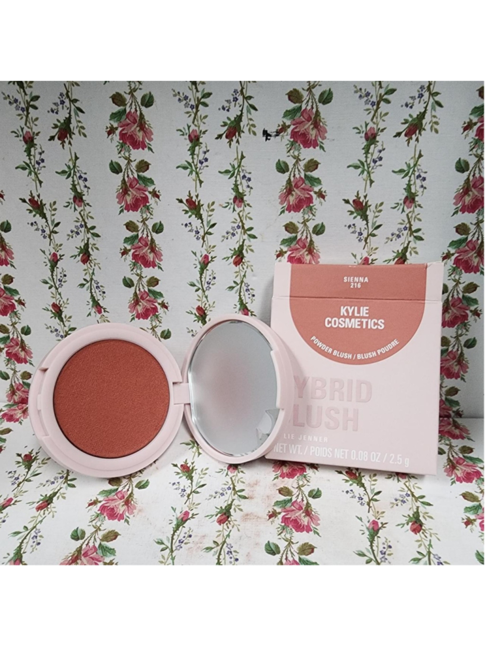 Kylie Cosmetics Hybrid Blush in "Shuna 216" - a beautiful warm terracotta shade
